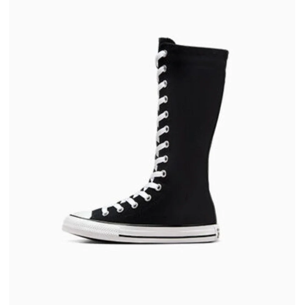 Converse Chuck Taylor All Star Knee Hi Boots Black White Girl's GS 3Y Women's 5